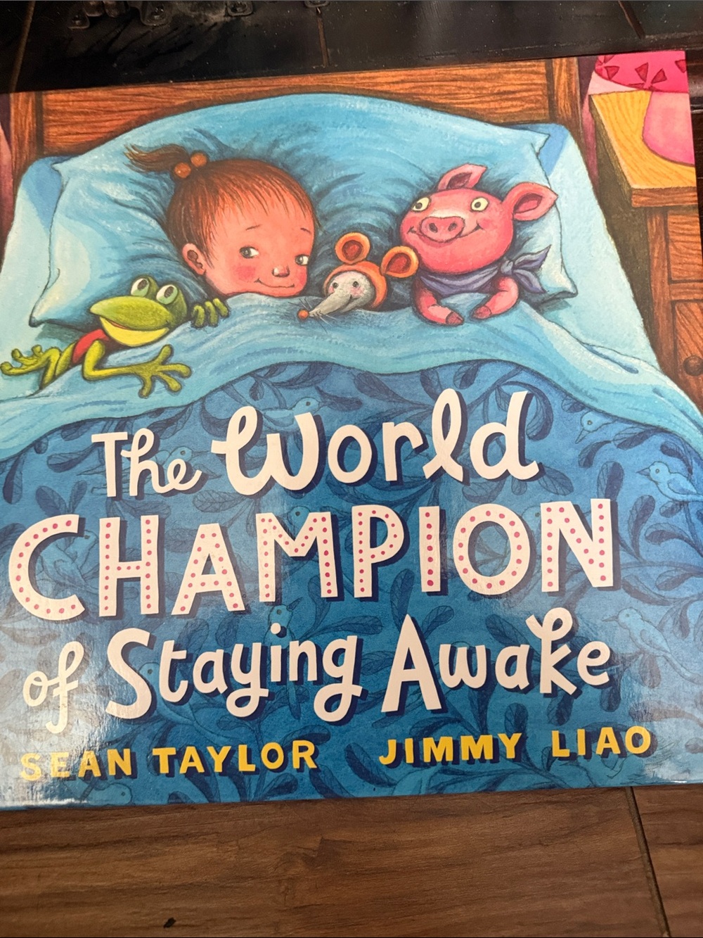 The World Champion of Staying Awake - Colorful Blue Children's Book